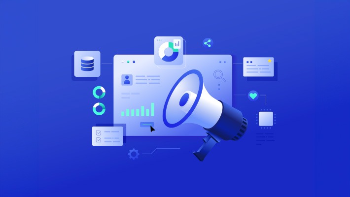 Dashboard de social listening utilizado en estrategias de marketing digital B2B.